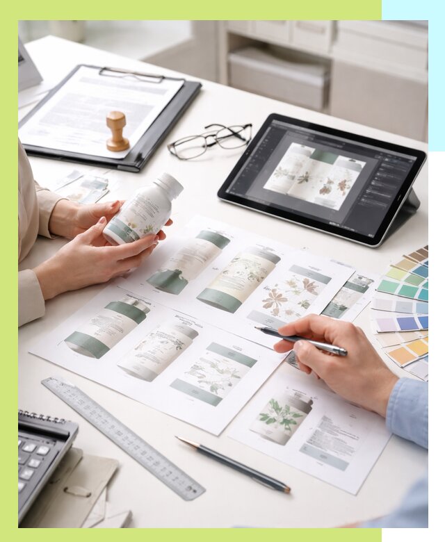 Профессиональная разработка дизайна и текста этикетки продукции в Торжке