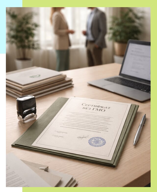 Сертификат без ГМО в Торжке от 7668 р. оформить срочно Алешин-Трж