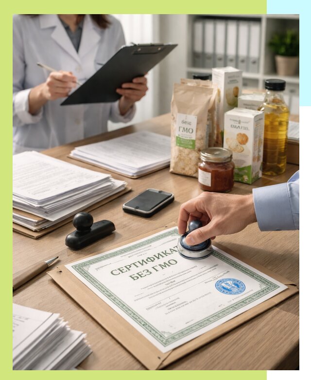 Получение сертификата Без ГМО для продукции в Торжке